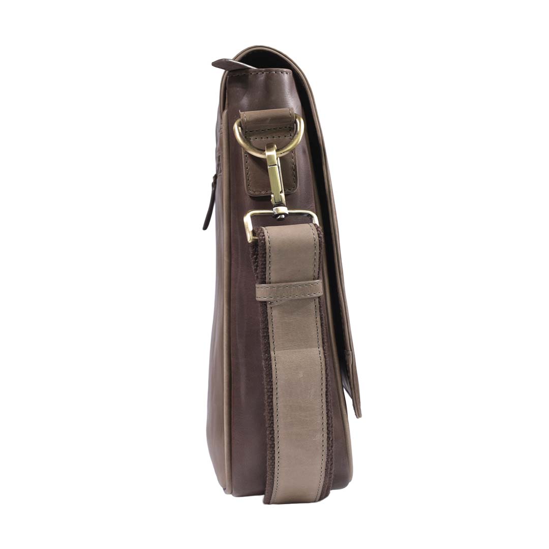 Morral de Cuero 1298 | Oliva - Café - Imagen 3