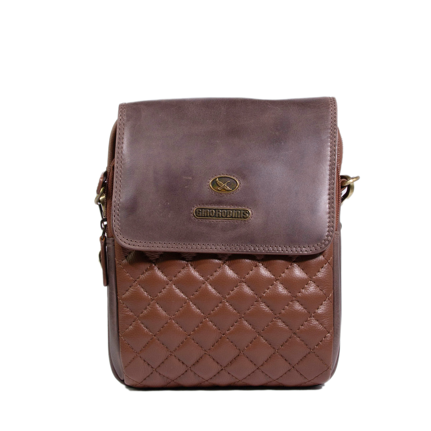 Morral de Cuero Hombre 2401 Café - Café Oscuro