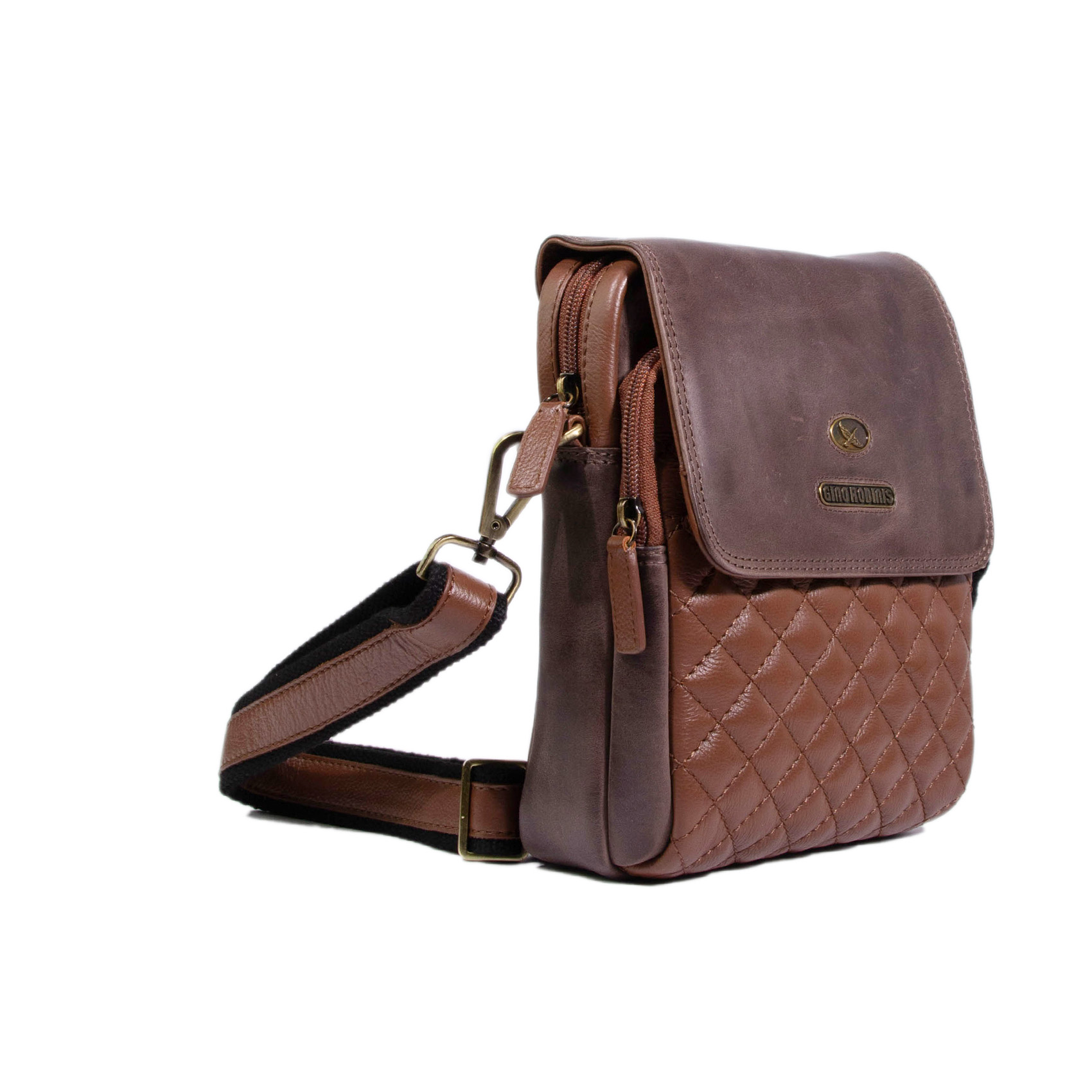 Morral de Cuero Hombre 2401 Café - Café Oscuro - Imagen 2