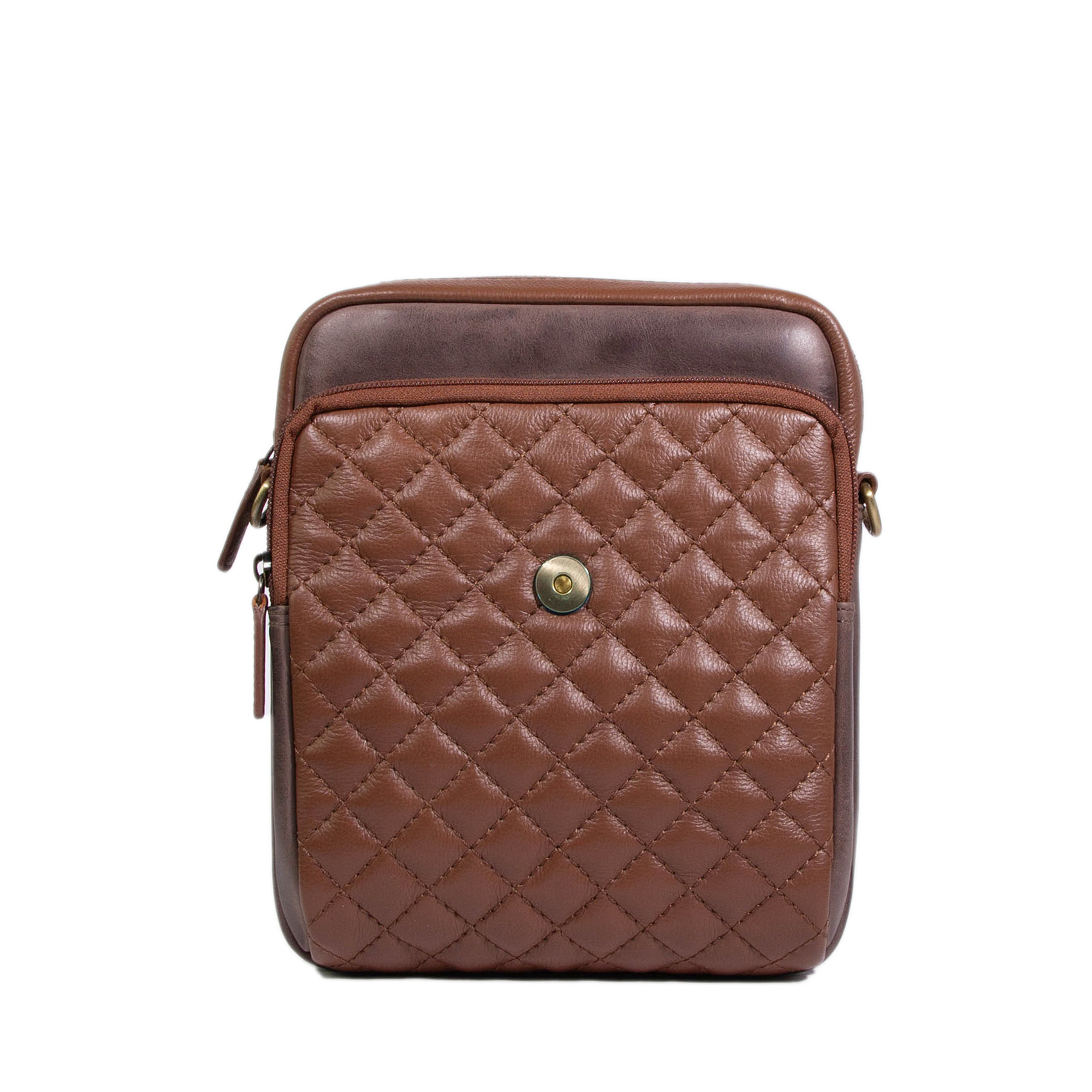 Morral de Cuero Hombre 2401 Café - Café Oscuro - Imagen 3