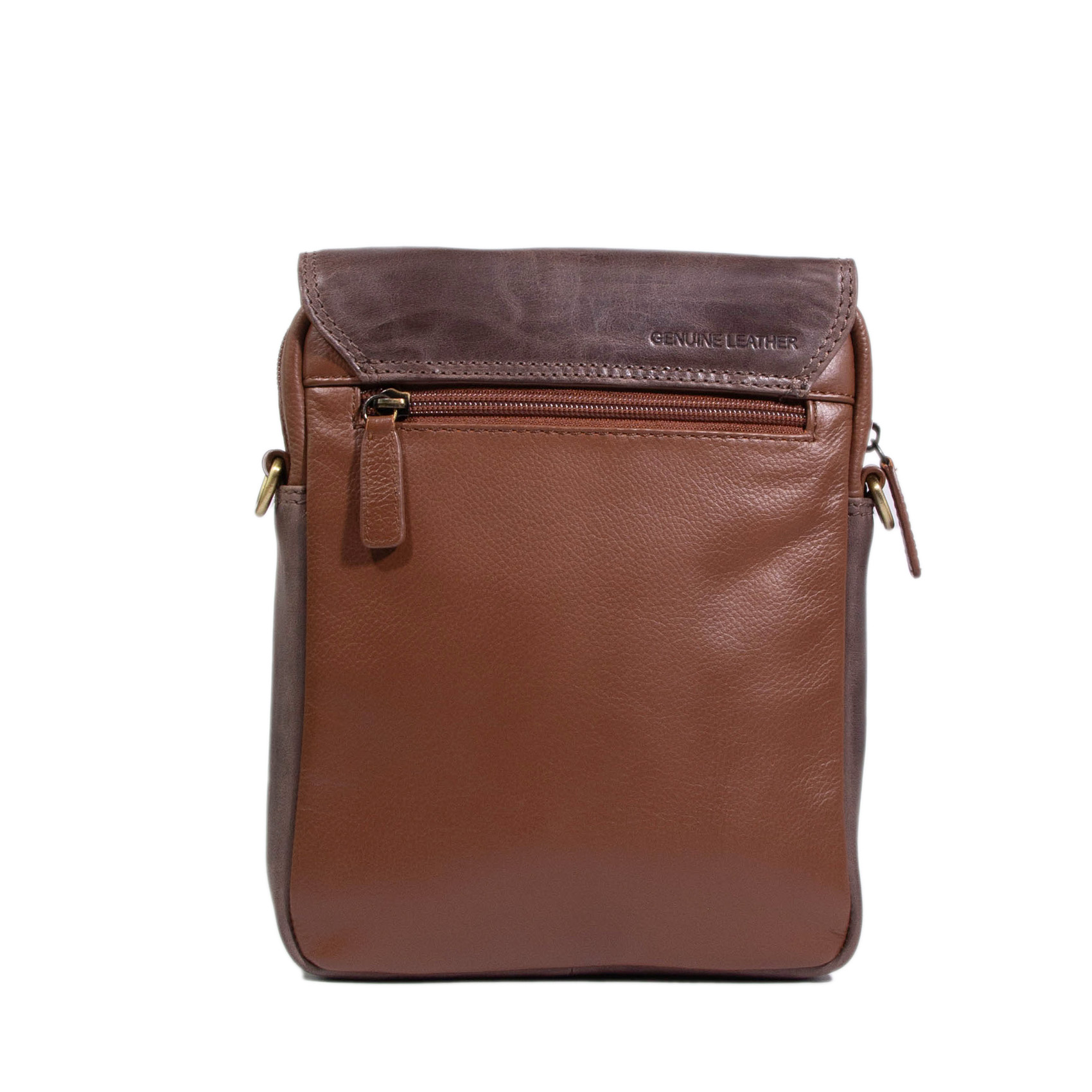Morral de Cuero Hombre 2401 Café - Café Oscuro - Imagen 5