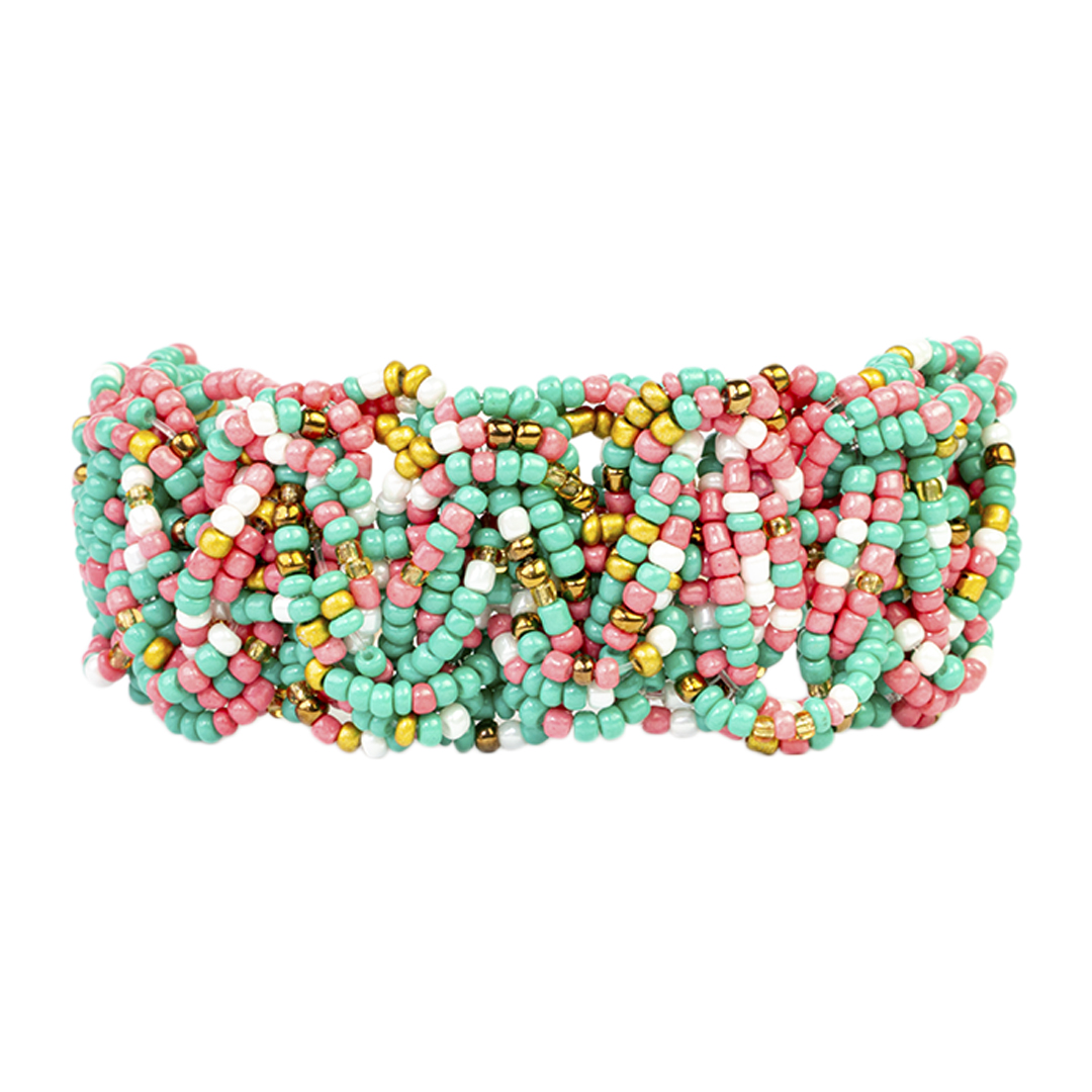 Brazalete B559 | Verde / Rosa