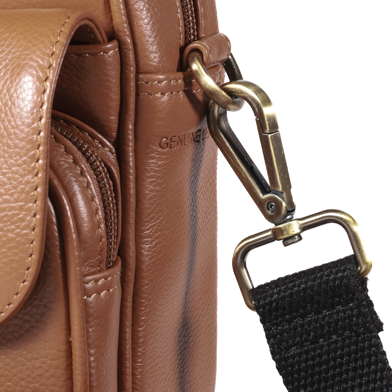 Morral de Cuero- 1260 Camel - Imagen 3