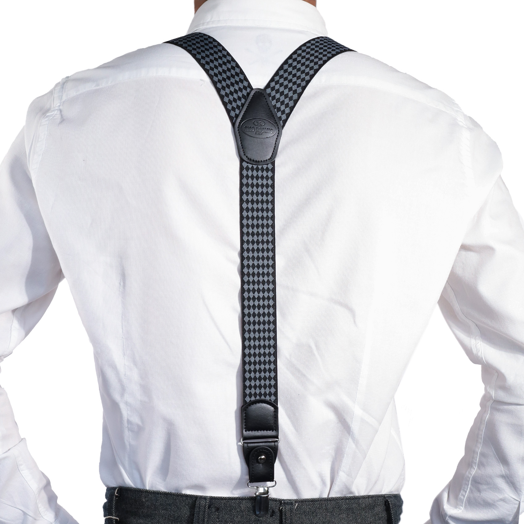 Suspensor Negro con rombos Grises | SP015 - Imagen 2