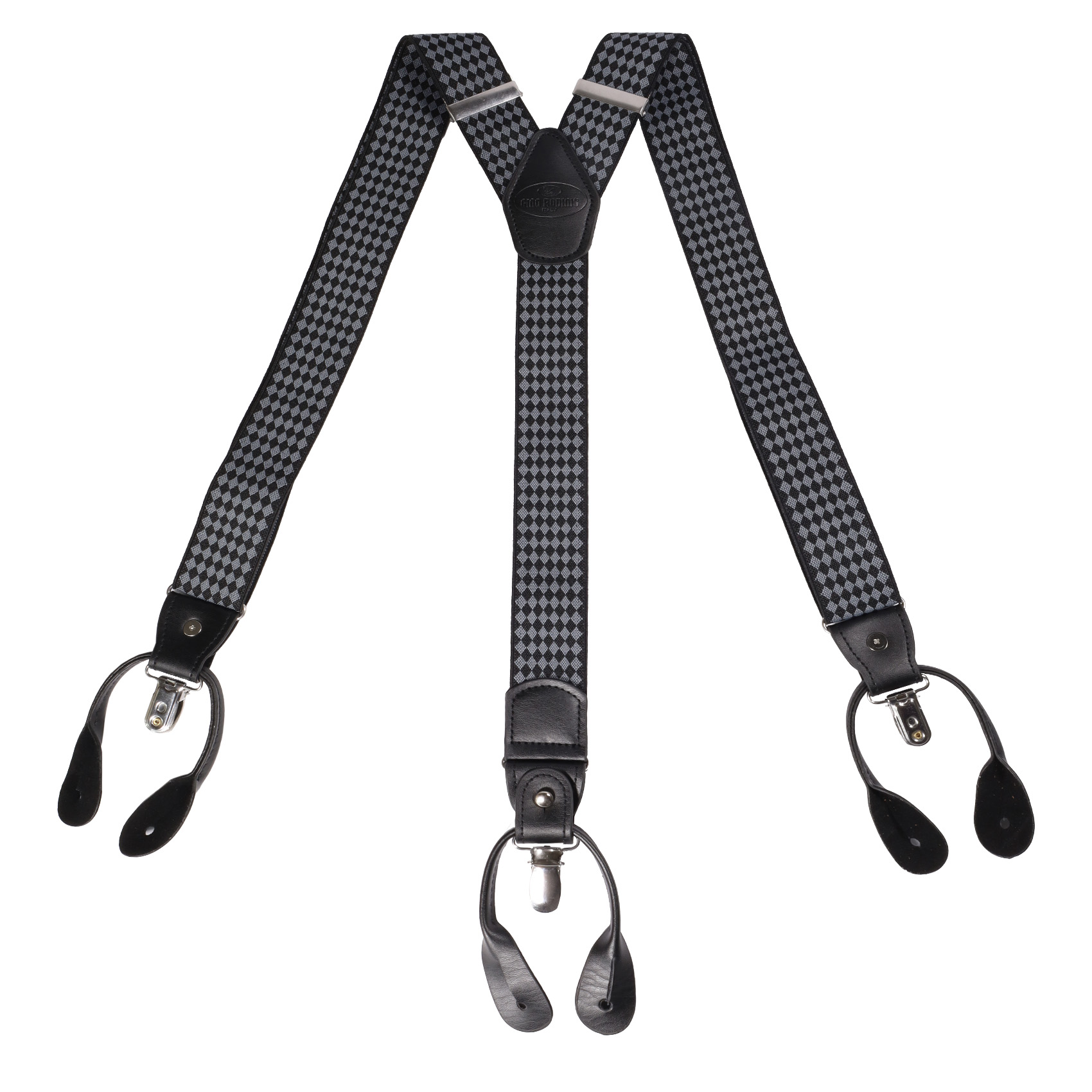 Suspensor Negro con rombos Grises | SP015 - Imagen 3