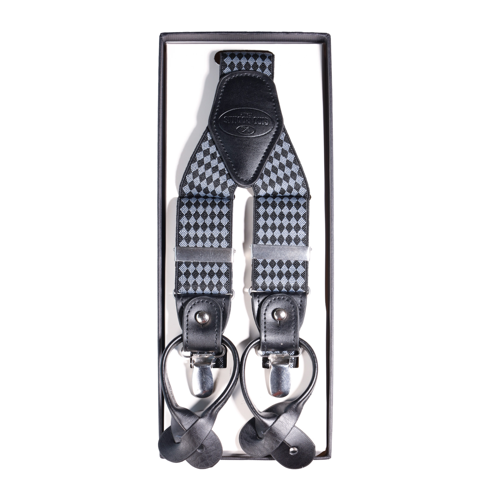 Suspensor Negro con rombos Grises | SP015 - Imagen 6