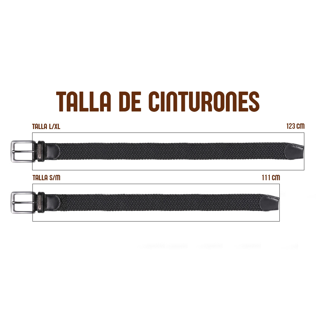 Cinturón Elasticado 2521 | Negro & Gris - Imagen 6