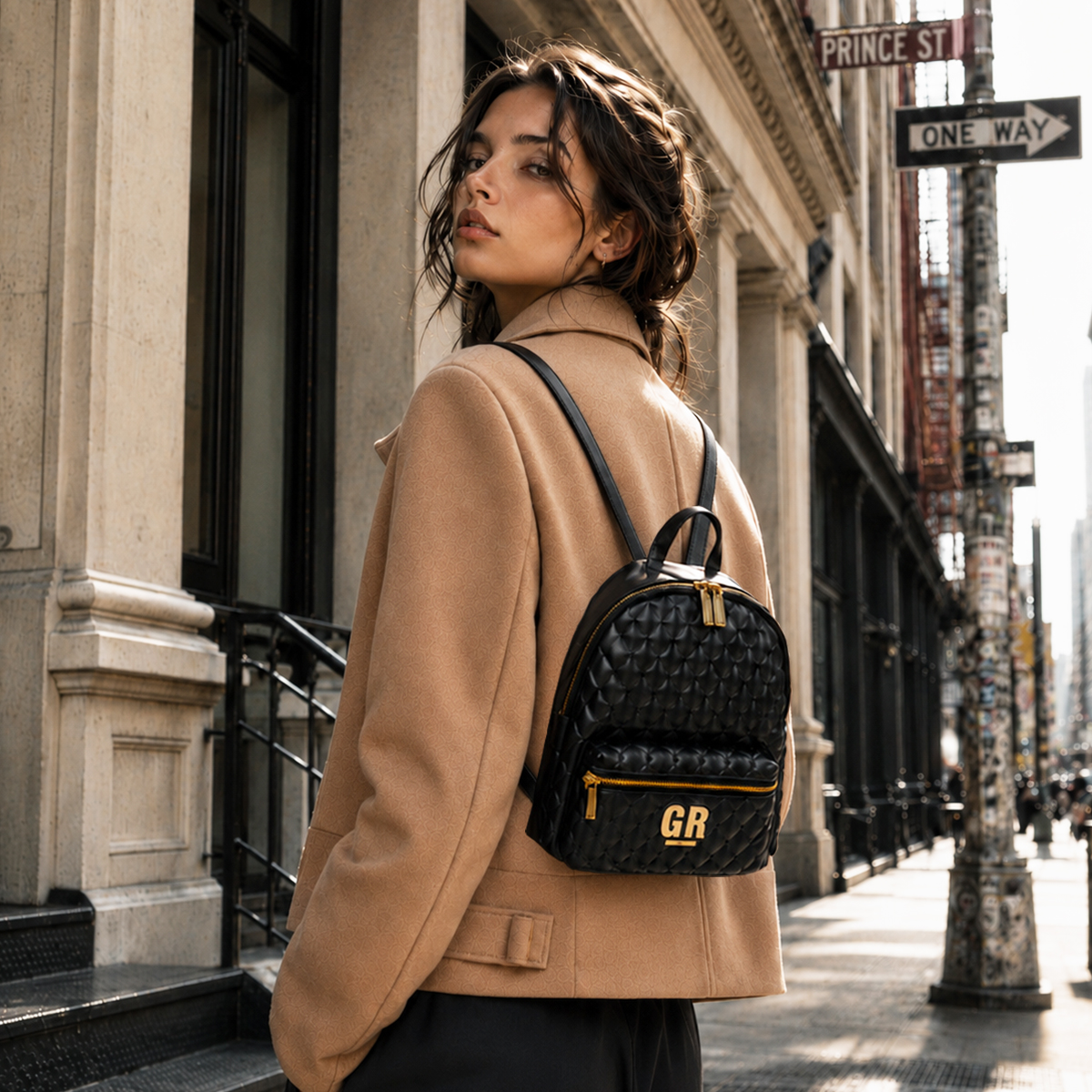 Mochila Eco Cuero 2107 Negro
